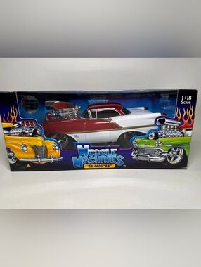 Muscle Machines '56 Olds 88 Classic Red and White 1:18 Scale Rare Diecast NEW